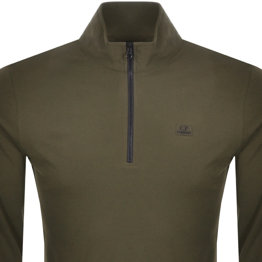 Alternative Image for ProductCP Company Logo Long Sleeved Polo Khaki2